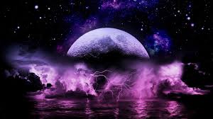 Galaxy High Resolution Purple Moon Wallpaper Novocom Top