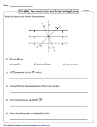 Now, suppose we have two distinct and nonvertical lines, {\ell _1} perpendicular lines: Parallel Perpendicular And Intersecting Lines Worksheets