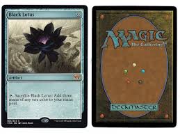 The rare black lotus, the most sought after magic: Black Lotus From Vintage Masters Magic The Gathering Mtg Proxy Card With Recessed Hologram