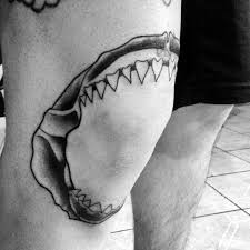 Vector open boney jaw with teeth or fangs of roaring animals angry shark and aggressive crocodile illustration set skeleton of animalistic beast isolated. 60 Shark Jaw Tattoo Designs For Men A Bite Of Ink Ideas