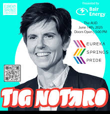 🎤 Eureka Springs Pride! 🎟️ Tig Notaro tickets go LIVE tomorrow at 1 PM!  Don't miss your chance to see this amazing show— tickets are going to sell  out fast! 👀 #tignotaro #eurekaspringspride