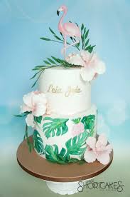 Tropical Flamingo Party Cake Tropical Birthday Cake Party Cakes Birthday Party Cake