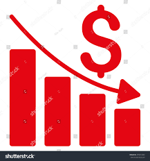 Sales Crisis Chart Icon Vector Style Stock Vector Royalty