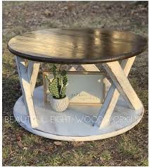 Farmhouse Round Coffee Table Coffee Table Plans Coffee Table Farmhouse Coffee Table Wood