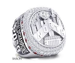 The toronto raptors received the biggest championship rings in nba history and unfurled a banner celebrating their victory in a ceremony before the team's season opener against the new orleans. Online Exclusive 80 Off New 2019 Toronto Raptors Championship Ring Official Sports Mem Cards Fan Shop Basketball Nba Romeinformation It
