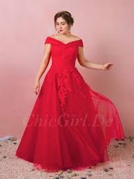 Der unterschied zum korsett besteht darin. A Linie Abendkleid Ballkleider Grosse Grossen Carmen Ausschnitt Corsage Lang Rot Tull Spitze