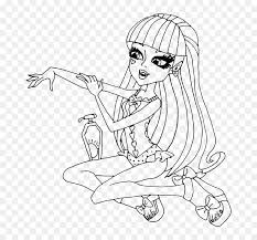 Join in on the fun as i, kimmi the clown, color in my monster high coloring & activity book from crayola! Draculaura Sun Cream Coloring Pages Monster High Clip Art Black And White Hd Png Download Vhv