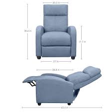 Walnew Home Theater Pu Leather Recliner With Padded Seat And Backrest In Black Walmart Com Recliner Chair Recliner Leather Recliner