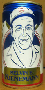 MELVIN KIENEMANN RETIREMENT PARTY Beer CAN Man Anheuser-Busch MISSOURI 1980  gd.1