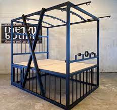 Bdsm bed with cage