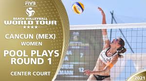 Brazilian game similar to volleyball played in a pool. Court 1 Women S Pool Play Round 1 Full Day 4 Cancun 2021 1 Youtube