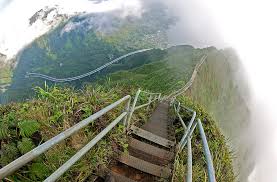There's a lady who's sure all that glitters is gold and she's buying a stairway to heaven. The Stairway To Heaven A Forbidden Attraction In Hawaii Places To See In Your Lifetime