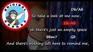 Two dullards finding their colour. Phil Collins Against All Odds Chords Lyrics Youtube