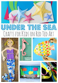 Floating collage arts & crafts project these collages may be used as tree ornaments. Under The Sea Paper Plate Crafts For Kids Red Ted Art Make Crafting With Kids Easy Fun
