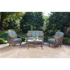 Hanover 4 piece patio set. Hanover Ventura 4 Piece Patio Set In Ocean Blue Ventura4pc