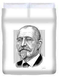 James Broadbent line art Hand Towel by Greg Joens