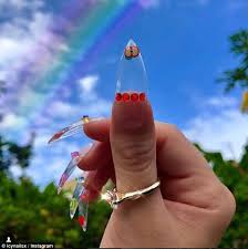 Kylie Jenner Sparks Nineties Inspired Jelly Nails Revival Daily Mail Online The most common jelly acrylic nails material is plastic. daily mail