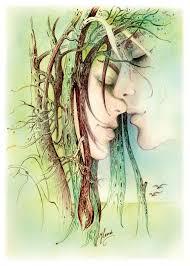 A5 Print Love Angels Forest Trees Landscape Drawing Magical Etsy Romance Art Romantic Art Art