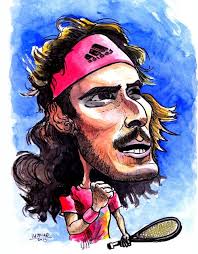Στα ραντάρ της ένωσης ο εντσάμ. Stefanos Tsitsipas Karikatoyra Caricature Art Character