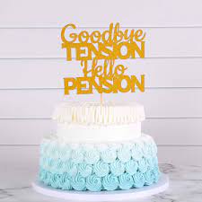 We've picked our favorite easy cakes for you to try, from decadent red velvet to classic chocolate cake recipes. Retirement Gift For Women Man Goodbye Tension Hello Pension Retirement Cake Topper For Celebrating Party Amazon Com Grocery Gourmet Food