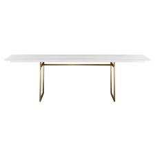 Take a trip to the countryside with the. Carmen Mango White Wood Brass Dining Table