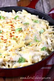Add pesto to skillet and stir until chicken is coated, then add tomatoes and heavy cream. Creamy Chicken Pesto Pasta Let S Dish Recipes