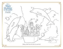 Free Printable Disney Mary Poppins Bath Time Coloring Page From Mary Poppins Returns Via Valerie2350 Coloring Pages Coloring Pages For Kids Mary Poppins