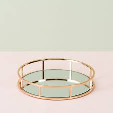 Aurum Ii Mirrored Serving Tray Mirrored Serving Tray Tray Gold Tray