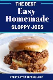 The Best Easy Homemade Sloppy Joes Recipe Homemade Sloppy Joe Recipe Homemade Sloppy Joes Sloppy Joes