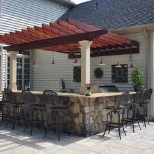 And you can use your kitchen sink to make it a true wet bar. Outdoor Bar Ideas Time To Take The Party To The Patio Patio Patio Stones Patio Design