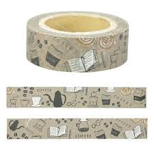 Coffee Masking Tape Chobit Wit Japanese Washi Tape Washi Tape Masking Tape Washi