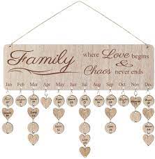 36 great christmas gift ideas for grandparents. Amazon Com Elekfx Gifts For Mom Grandma Dad From Daughter Son Diy Wooden Family Birthday Reminder Calendar Wall Hanging With 50 Tags Keep Track Of Birthdays Mothers Fathers Day Christmas Decorations Family Love Home Kitchen