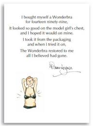 Pam Ayres Wonderbra Funny Poems Wonder Bra Best Quotes