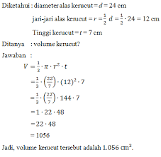 Terdapat lubang kecil di dasar bak te … rsebut yang menyebabkan air mengalir keluar. Contoh Soal Volume Tabung Kerucut Dan Bola Partnermatematika Com