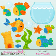 Fish Bowl Cliparts Mygrafico Com Clip Art Decoracao Fundo Do Mar Festa Fundo Do Mar Decoracao