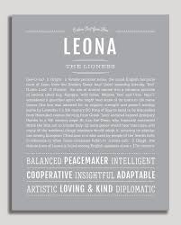 Leonas is a name used among immigrants from lithuania, but is very rarely used in the nordic countries by people without an immigration background. Leona Classic Name Print Personalized Art Print Classic Names Names