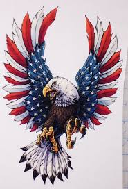 Front Facing American Flag Attack Eagle Window Yeti Cup Camper Etsy American Flag Art Flag Art Eagle Drawing