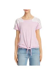 It consists of a ribbon of fabric tied around the collar of a shirt in a symmetrical manner, so that the two opposite ends form loops. Design History Design History Womens Lace Trim Tie Front Knit Top Pink M Walmart Com Walmart Com