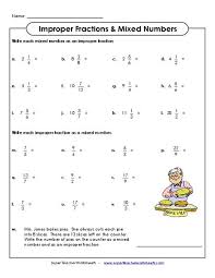 Awesome Collection Of Improper Fractions And Mixed Numbers Worksheets Improper Fractions To Mixed Numbers Worksheets Improper Fractions Fractions Mixed Numbers