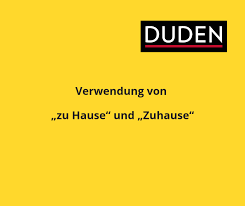 This is the 6th video in my german with puppets series #1. Duden Verwendung Von Zu Hause Und Zuhause Zu Hause Facebook