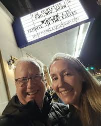 Had a great time last night with @candace.fay in downtown Danbury at the  Palace. Saw the Eagles tribute band Winslow. They were awesome. Check out a  show! #thepalacetheater