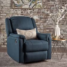 Jennette Tufted Swivel Gliding Recliner Navy Blue Christopher Knight Home Swivel Recliner Chairs Swivel Recliner Recliner Chair