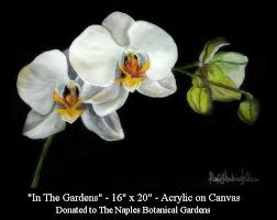 Acrylic Black And White Flower Painting White Orchid Acrylic Painting On Black Background Custom Art By Alexis Orchids Painting Orchids Floral Painting