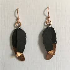 Plus a free printable template never hurts! Faux Leather Feather Earrings Silhouette Earring Feather Earrings How To Make Leather