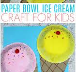 Paper Bowl Ice Cream Craft - Crafts on Sea