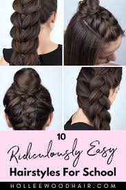 Well, look no further since i have everything you need in one place. 10 Ridiculously Easy Hairstyles For School 2021 Tutorials Included Hairstyles For School Easy Hairstyles Easy Hairstyles For School
