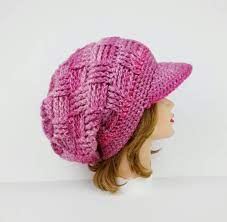 Newsboy Hat Visor Beanie Hat Crochet Hat Women S Hat Etsy Crochet Newsboy Hat Crochet Hats Yarn Hats