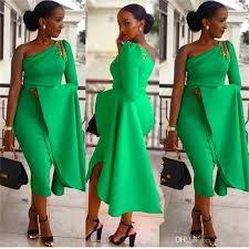 New South African Mermaid Short Prom Dresses Cocktail Wear For Women Cheap One Shoulder Ea Length Abendkleider African Fashion Dresses African Fashion Fashion