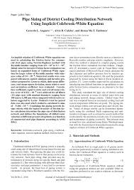 Pdf Pipe Sizing Of District Cooling Distribution Network