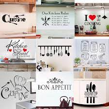 Buy from the wide range of abstract, floral, botanical, religious, birds, cartoons and more types of wall declas & sticker wall stickers price starts from inr 299 Kitchen Wall Stickers Vinyl Wall Decals For Kitchen English Quote Home Decor Art Decorative Stickers Pvc Dining Room For Bar Pvc Decals For Kitchen Vinyl Decalkitchen Rules Aliexpress
